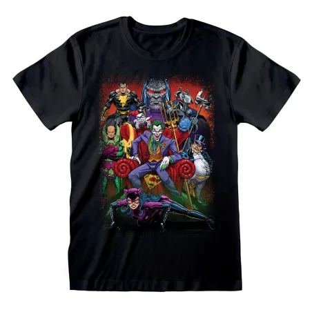 Футболка с коротким рукавом DC Comics Villains Чёрный Унисекс