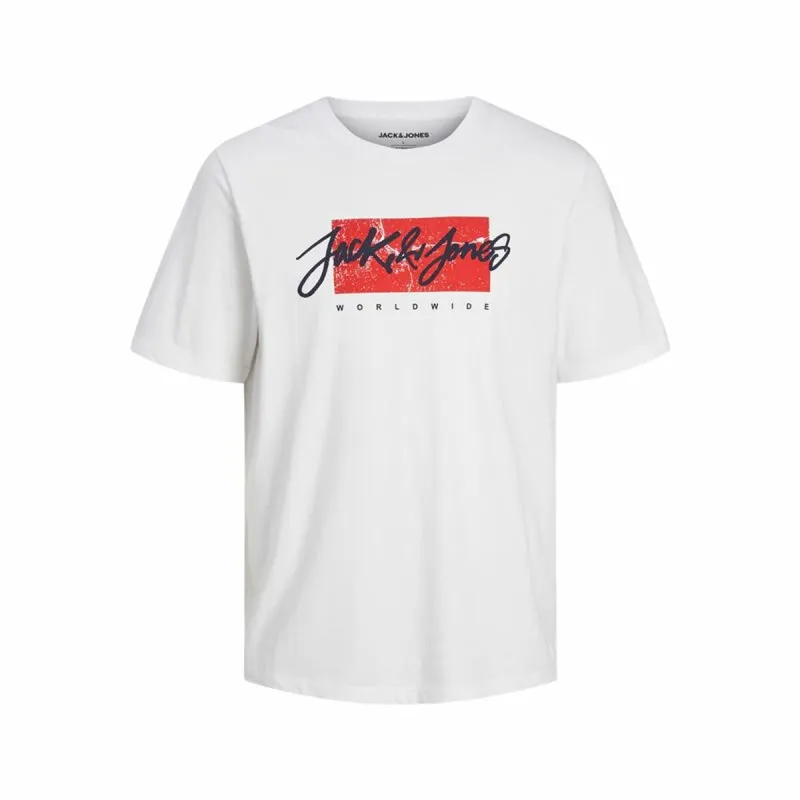 Vyriški marškinėliai su trumpomis rankovėmis Jack & Jones tiley Balta