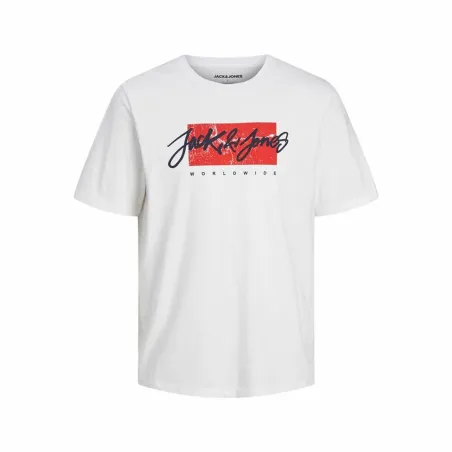 Vyriški marškinėliai su trumpomis rankovėmis Jack & Jones tiley Balta