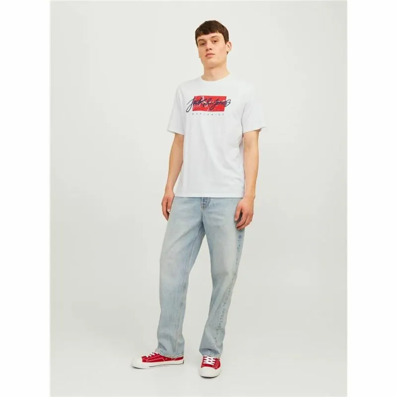 Vyriški marškinėliai su trumpomis rankovėmis Jack & Jones tiley Balta