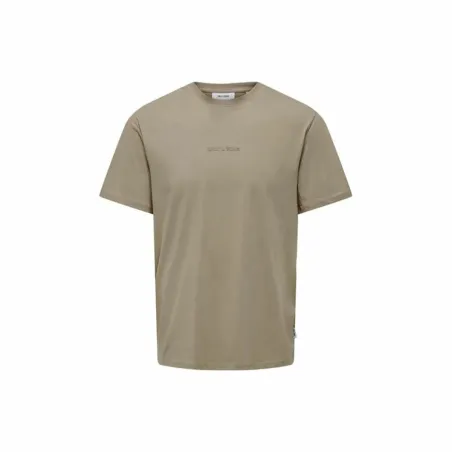 Vīriešu Krekls ar Īsām Piedurknēm Only & Sons Onslevi Life Reg Text Desert Gaiši brūns