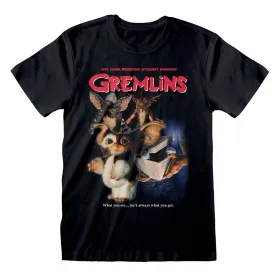 Krekls ar Īsām Piedurknēm Gremlins Homeage Style Melns Unisekss