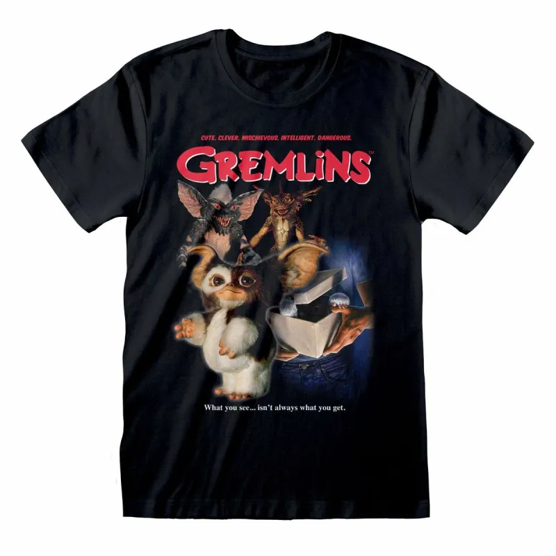 Lyhythihainen paita Gremlins Homeage Style Musta Unisex
