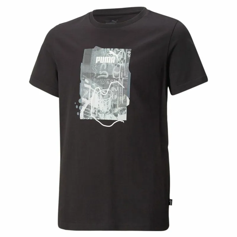 Lasten Lyhythihainen paita Puma Essentials+ Street Art Grap Musta