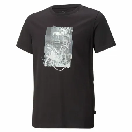 Lasten Lyhythihainen paita Puma Essentials+ Street Art Grap Musta