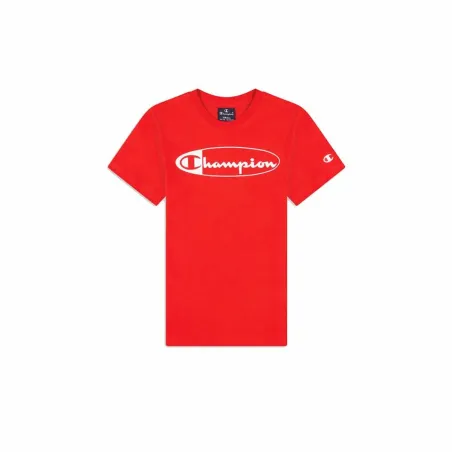 Vaikiški marškinėliai su trumpomis rankovėmis Champion Crewneck Raudona