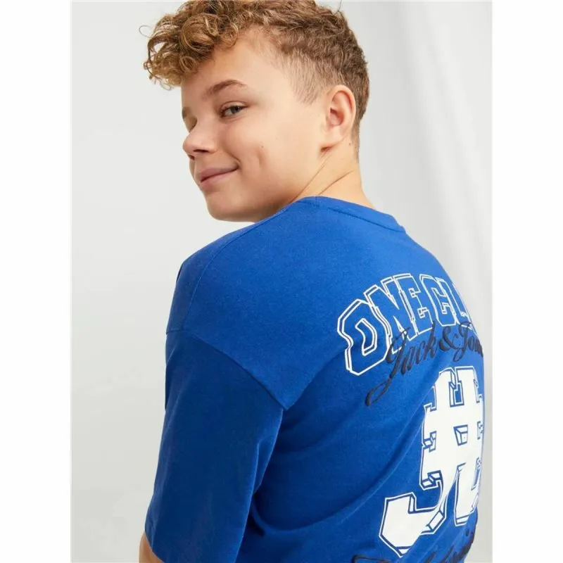 Lasten Lyhythihainen paita Jack & Jones Jorcole Back Print Tee Ss Sininen