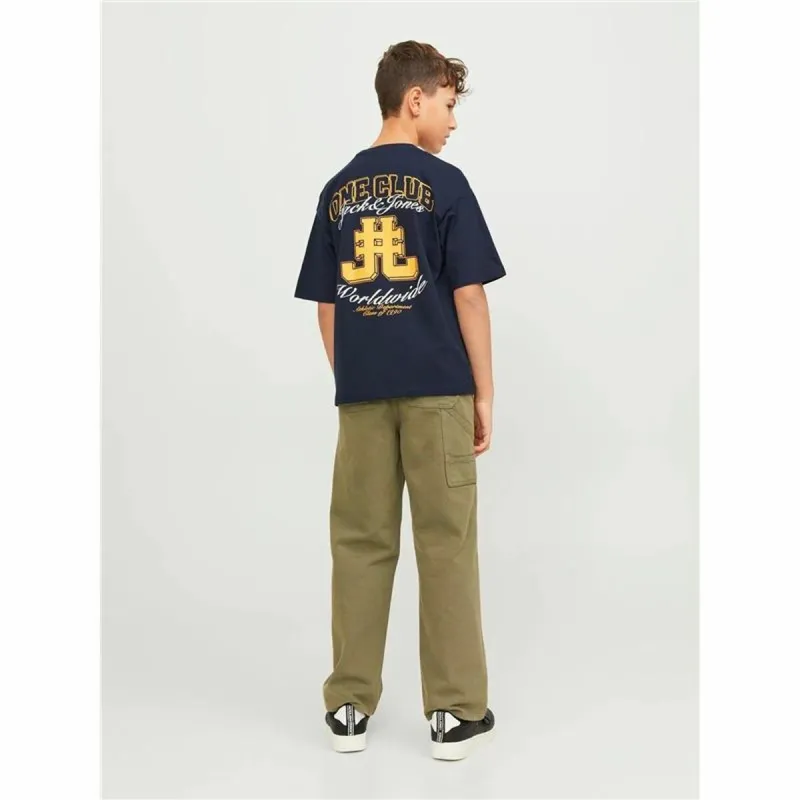 Vaikiška Marškinėliai su trumpomis rankovėmis Jack & Jones Jorcole Back Print Tee Ss Tamsiai mėlyna