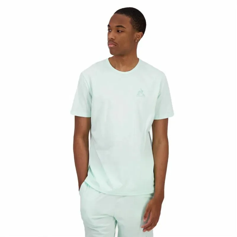 Vīriešu Krekls ar Īsām Piedurknēm Le coq sportif Monochrome N°3 Debesu zils