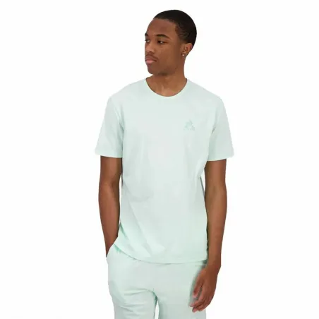 Vīriešu Krekls ar Īsām Piedurknēm Le coq sportif Monochrome N°3 Debesu zils
