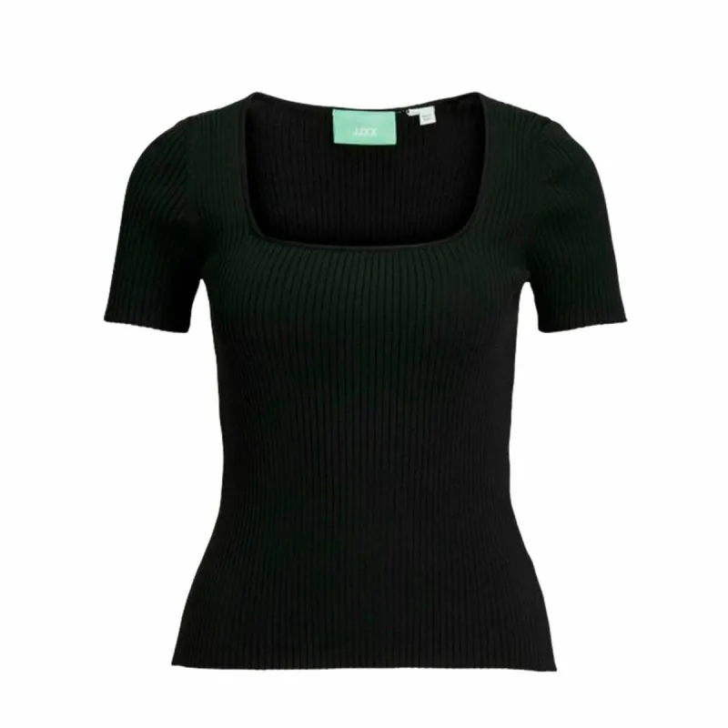 Sieviešu Krekls ar Īsām Piedurknēm Jack & Jones Jxsky Ss Knit Melns