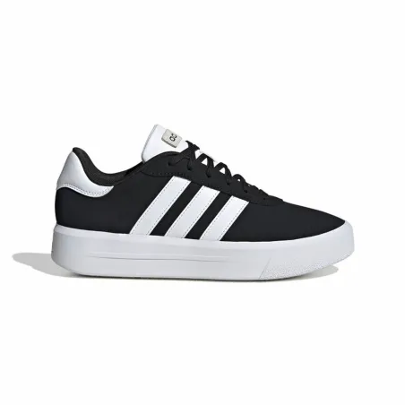 Женские спортивные кроссовки Adidas Court Platform Suede Чёрный