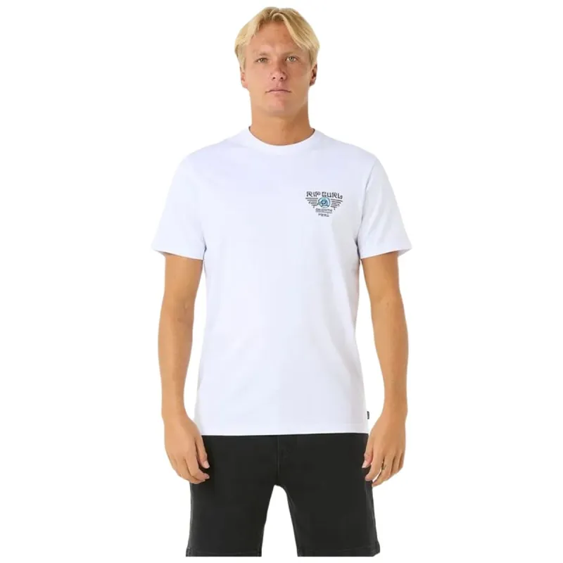 Vyriški marškinėliai su trumpomis rankovėmis Rip Curl Desti Animals Tee Balta