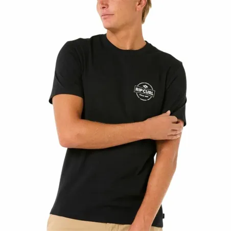 Vyriški marškinėliai su trumpomis rankovėmis Rip Curl Staple Juoda