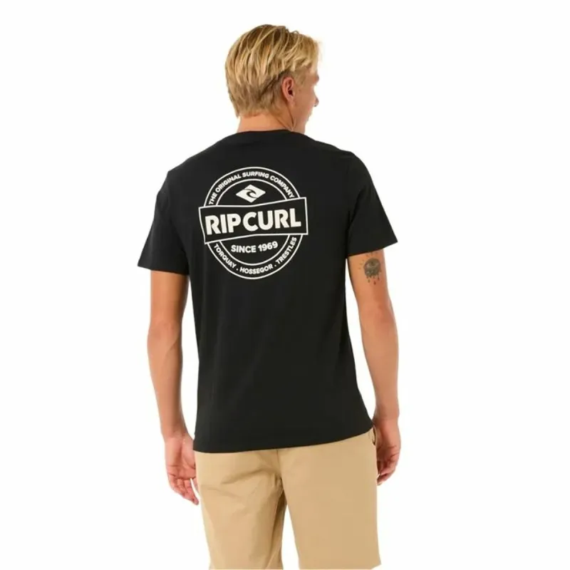 Vyriški marškinėliai su trumpomis rankovėmis Rip Curl Staple Juoda