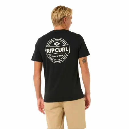 Vyriški marškinėliai su trumpomis rankovėmis Rip Curl Staple Juoda