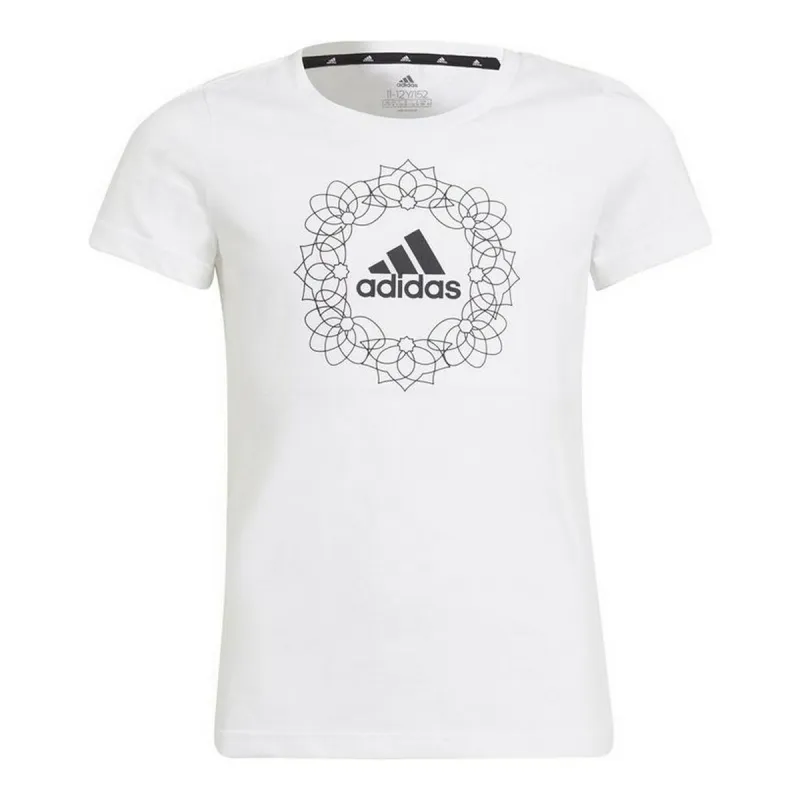 Lasten Lyhythihainen paita Adidas Graphic Valkoinen