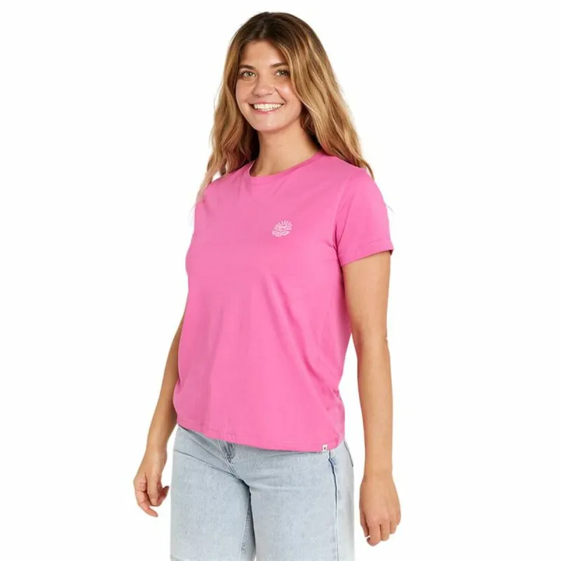 Naisten T-paita Rip Curl Re-Entry Crew Tee Pinkki Fuksia