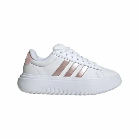 Naisten lenkkikengät Adidas Grand Court Platform Valkoinen