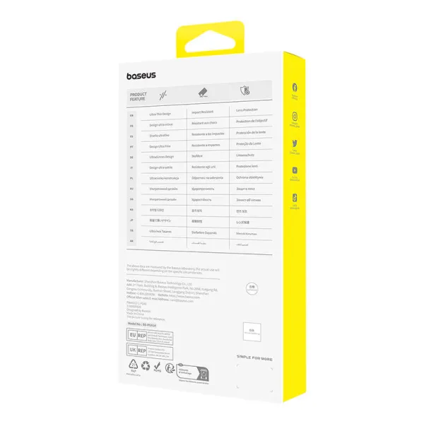 Phone Case for iPhone 15 ProMax Baseus OS-Lucent Series (Clear)