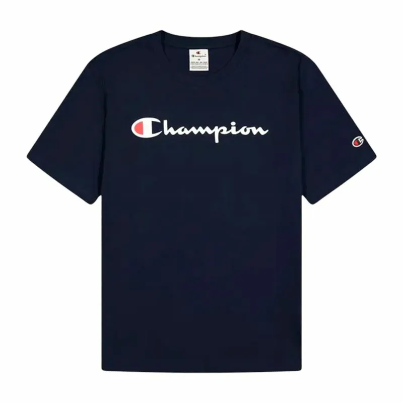 Vīriešu Krekls ar Īsām Piedurknēm Champion Champion Crewneck Tumši Zils