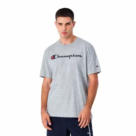 Vīriešu Krekls ar Īsām Piedurknēm Champion Crewneck Gaiši pelēks
