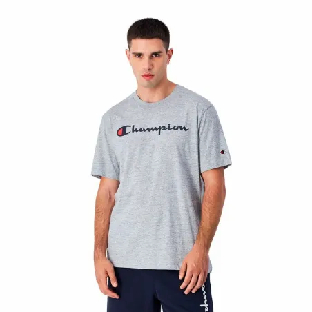 Vīriešu Krekls ar Īsām Piedurknēm Champion Crewneck Gaiši pelēks