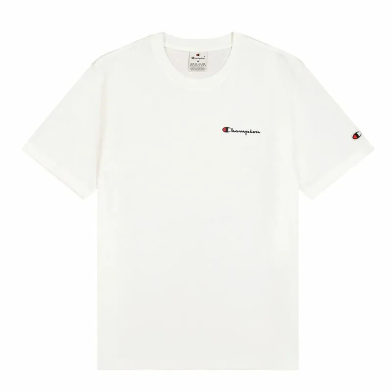 Vyriški marškinėliai su trumpomis rankovėmis Champion Crewneck Balta