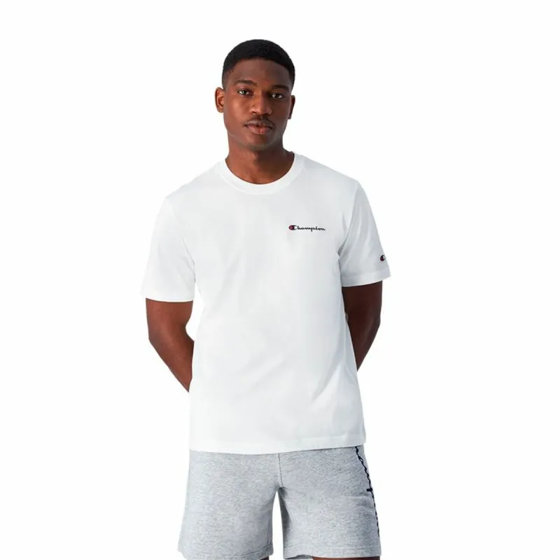 Vyriški marškinėliai su trumpomis rankovėmis Champion Crewneck Balta