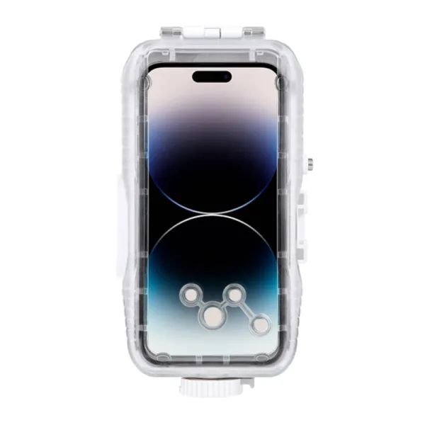 Puluz plastic waterproof case for iPhone 15 Plus/15 Pro Max/14 Plus/14 Pro Max/13 Pro Max/12 Pro Max/11 Pro Max (white)