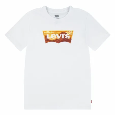 Vaikiška Marškinėliai su trumpomis rankovėmis Levi's Lvb Golden Glow Batwing Balta