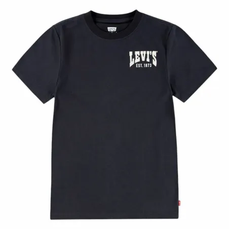 Детский Футболка с коротким рукавом Levi's Lvb Valley View Чёрный