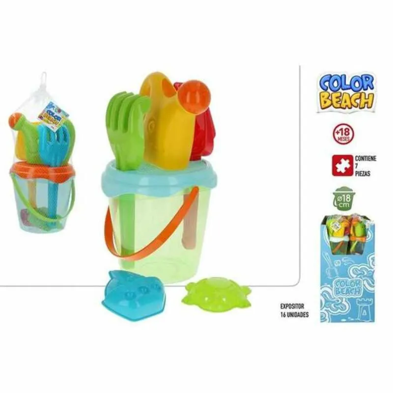 Paplūdimio kibiras Colorbaby Mėlyna Oranžinė 18 cm