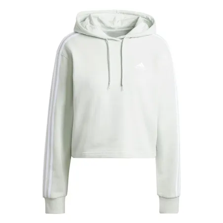 Moteriškas džemperis su gobtuvu Adidas Essentials 3 Bandas French Terry Rusvai gelsva