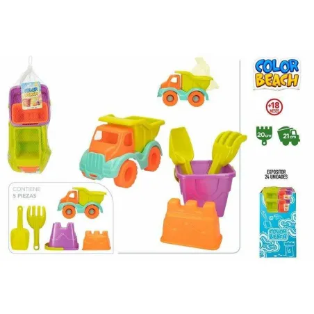 Paplūdimio žaislai Colorbaby Savivartis sunkvežimis 21 cm 5 Dalys