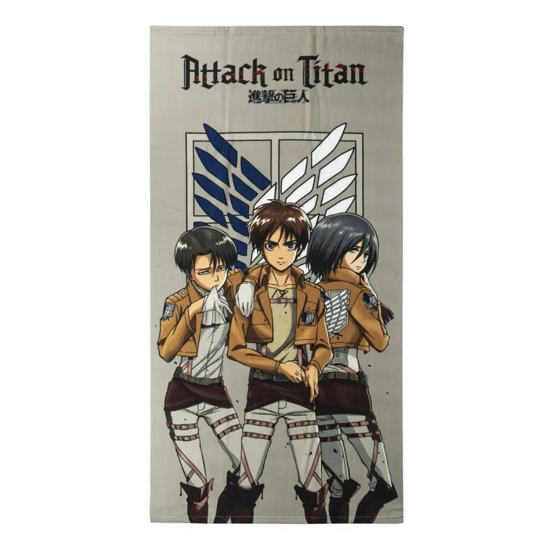 Paplūdimio rankšluostis Attack on Titan 70 x 140 cm