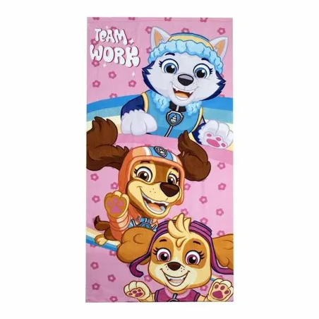 Paplūdimio rankšluostis The Paw Patrol Šviesiai rožinis 70 x 140 cm