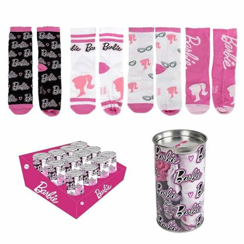 Kojinės Barbie Spalvotas 35-38 Taupyklė 4 poros