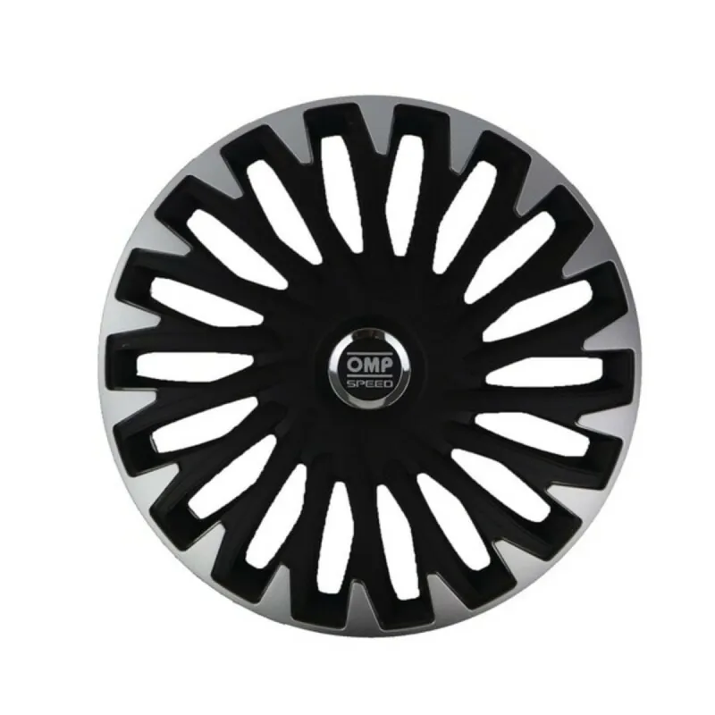 Pölykapseli OMP Stinger Speed Musta Hopeinen 16" (4 uds)