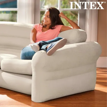 Pripučiama sofa Intex 257 x 203 x 76 cm Kampinė spinta