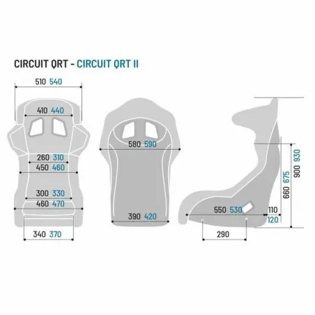 Sėdynė Sparco CIRCUIT QRT Automobilis Juoda FIA 8855-1999