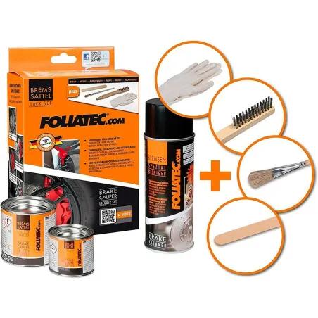 Maalaussetti Foliatec 2160 RACING Jarrusatulat 3 Kappaletta Punainen