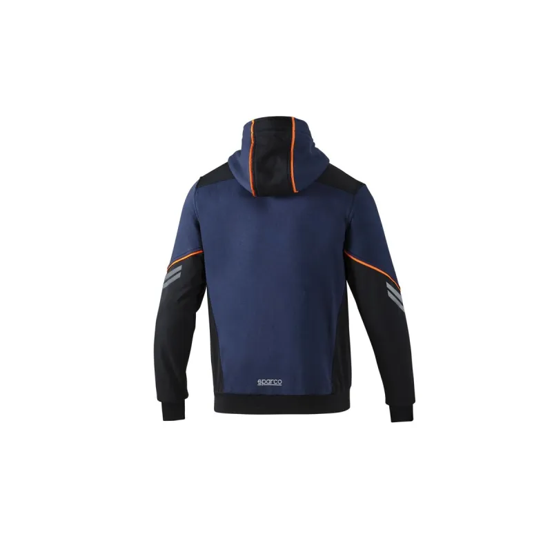 Толстовка с капюшоном мужская Sparco S02414BMAF2M Синий Тёмно Синий