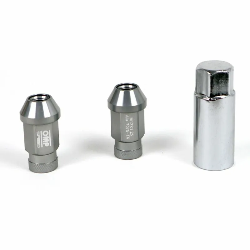 Set Mutterit OMP Antrasiitinharmaa 40 mm 20 uds M12 x 1,50