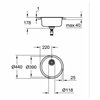 Sink with One Basin Grohe K200 Grey