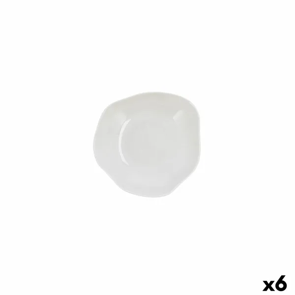 Appetizer Set Ariane Earth White Ceramic Ø 17 cm (6 Units)