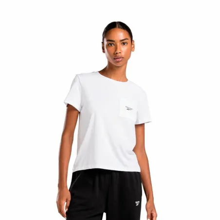Lühikeste varrukatega T-särk, naiste Reebok Identity Small Logo Valge (XS)