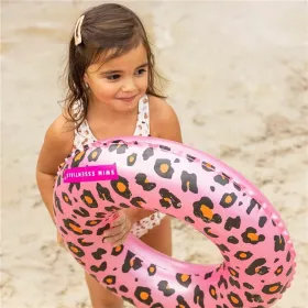 Puhallettava kelluke Swim Essentials Leopard Vaaleanpunainen
