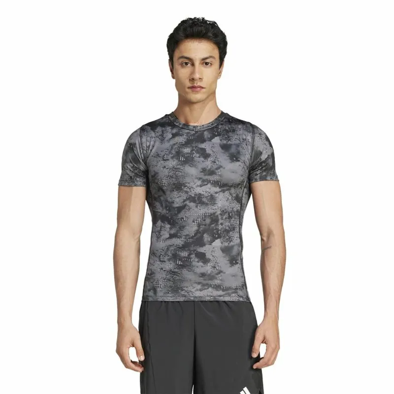 Vīriešu Krekls ar Īsām Piedurknēm Adidas Techfit Training Aop (2XL)