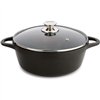 Casserole with lid Valira BLACK IND 24CM Black Ø 24 cm